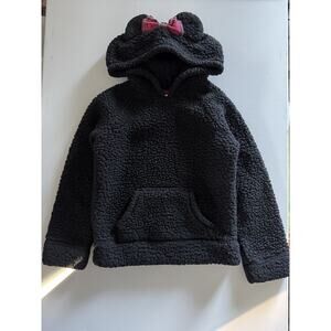 Disney Minnie Mouse Sherpa Hoodie Jacket Toddler Girl Size 6 Faux Fur